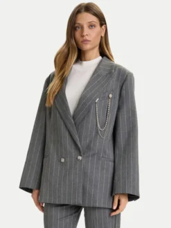 ViCOLO Marynarka TF0110 Szary Regular Fit