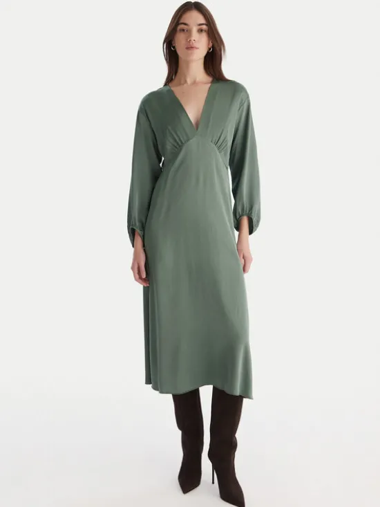 ViCOLO Sukienka koktajlowa TF0250 Zielony Regular Fit