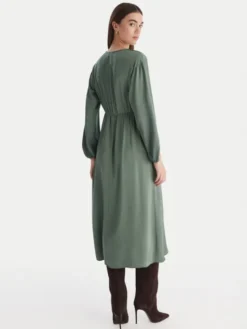 ViCOLO Sukienka koktajlowa TF0250 Zielony Regular Fit