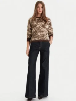 ViCOLO Sweter 55044F Brązowy Regular Fit