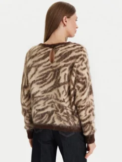 ViCOLO Sweter 55044F Brązowy Regular Fit