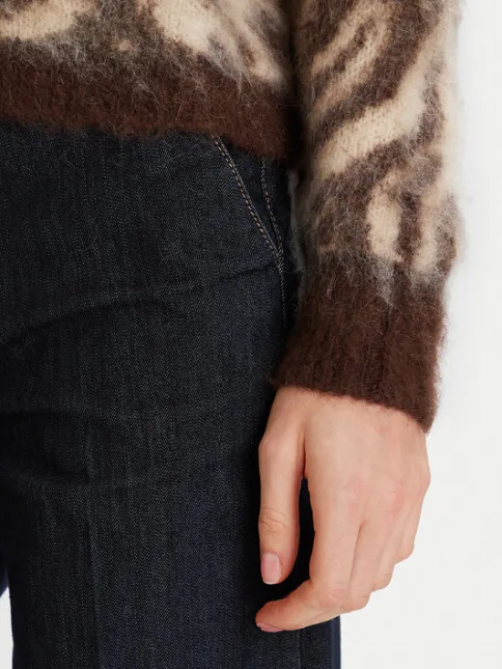 ViCOLO Sweter 55044F Brązowy Regular Fit