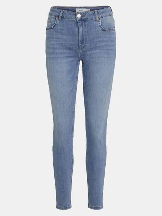 Vila Jeansy Sarah 14094341 Niebieski Skinny Fit