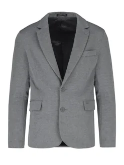 Volcano Marynarka JB-ABIS Szary Regular Fit