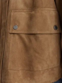 Weekend Max Mara Kurtka skórzana Abito 2625446061 Brązowy Regular Fit