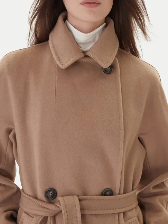 Weekend Max Mara Płaszcz przejściowy Cascia 2525016072 Beżowy Regular Fit