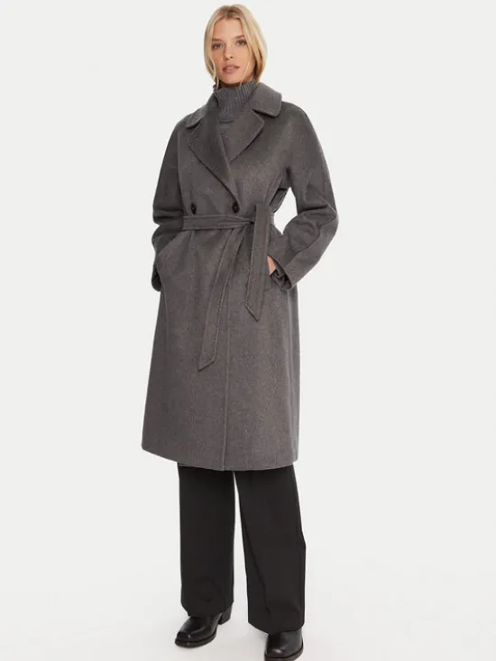 Weekend Max Mara Płaszcz przejściowy Cascia 2525016072 Szary Regular Fit