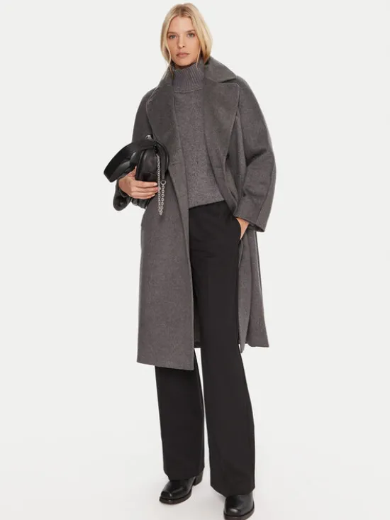 Weekend Max Mara Płaszcz przejściowy Cascia 2525016072 Szary Regular Fit