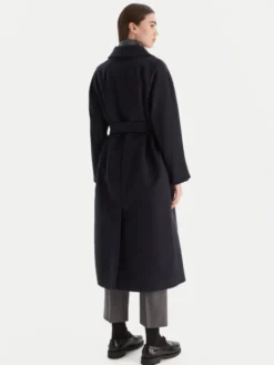 Weekend Max Mara Płaszcz wełniany Tempera 2525016082 Granatowy Regular Fit