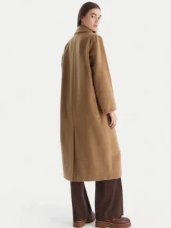 Weekend Max Mara Płaszcz wełniany Zufolo 2525016092 Brązowy Regular Fit