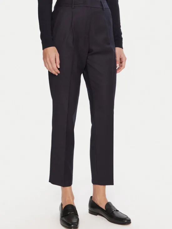 Weekend Max Mara Spodnie materiałowe Caldaia 2525136152 Granatowy Regular Fit