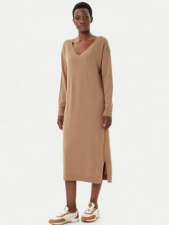 Weekend Max Mara Sukienka dzianinowa Zenith 2525326012 Beżowy Regular Fit