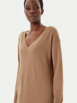 Weekend Max Mara Sukienka dzianinowa Zenith 2525326012 Beżowy Regular Fit