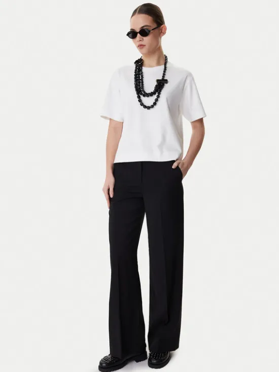 Weekend Max Mara T-Shirt Multid 2615941031 Biały Relaxed Fit
