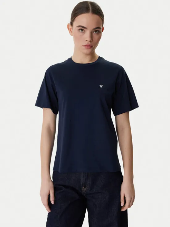 Weekend Max Mara T-Shirt Venaco 2615971031 Granatowy Relaxed Fit