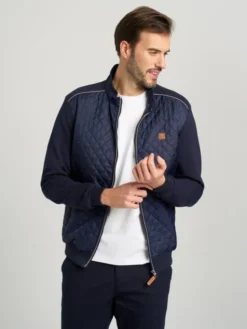 Willsoor Bluza 11986 Granatowy Regular Fit