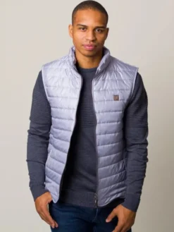 Willsoor Kamizelka 11910 Srebrny Regular Fit