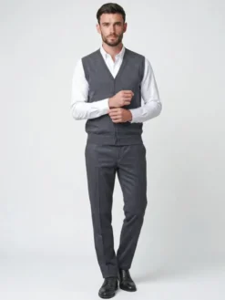 Willsoor Kamizelka 71734/2 Szary Regular Fit