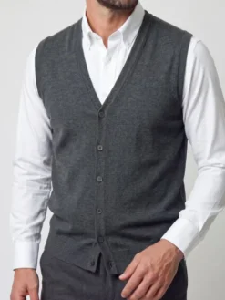 Willsoor Kamizelka 71734/2 Szary Regular Fit