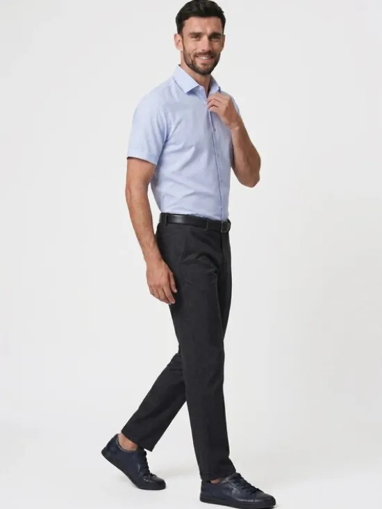Willsoor Koszula 20988sl Niebieski Slim Fit