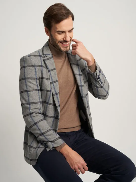 Willsoor Marynarka 11531 Szary Regular Fit
