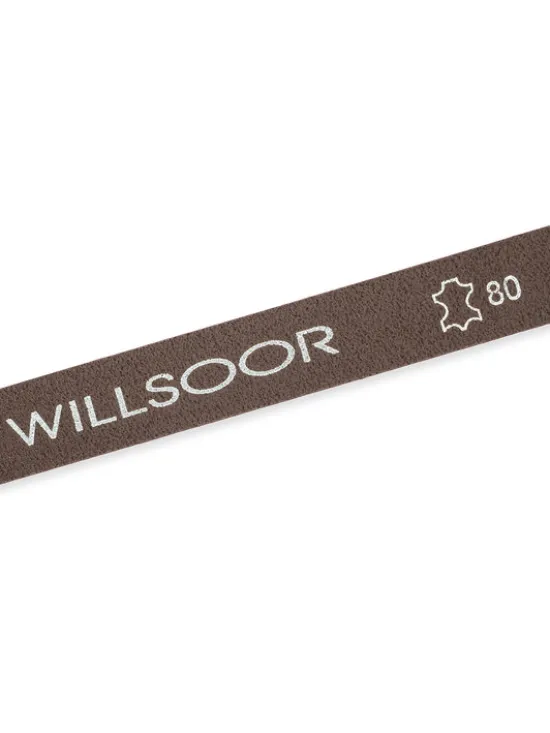 Willsoor Pasek Damski 15316 Bordowy