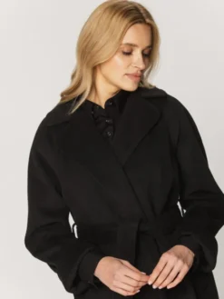 Willsoor Płaszcz przejściowy 65373-65374 Czarny Regular Fit