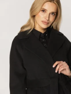 Willsoor Płaszcz przejściowy 65373-65374 Czarny Regular Fit
