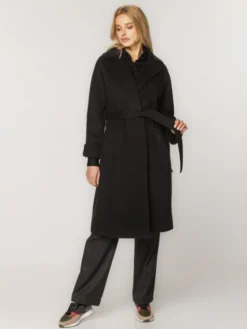 Willsoor Płaszcz przejściowy 65373-65374 Czarny Regular Fit