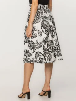 Willsoor Spódnica 67821 Czarny Flared Fit