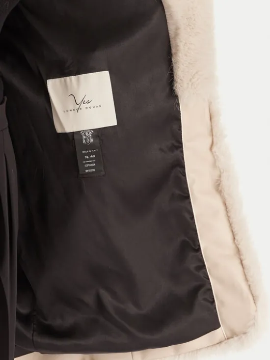 YES LONDON Futro 037 Beżowy Regular Fit