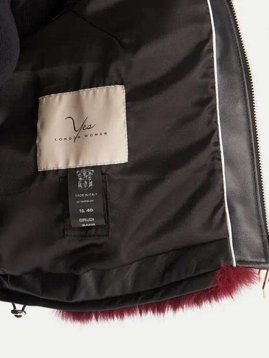 YES LONDON Futro 031 Bordowy Regular Fit