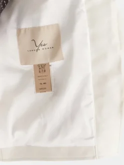 YES LONDON Futro LC/2077 Kremowy Regular Fit