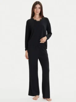 Ysabel Mora Piżama 10773 Czarny Relaxed Fit